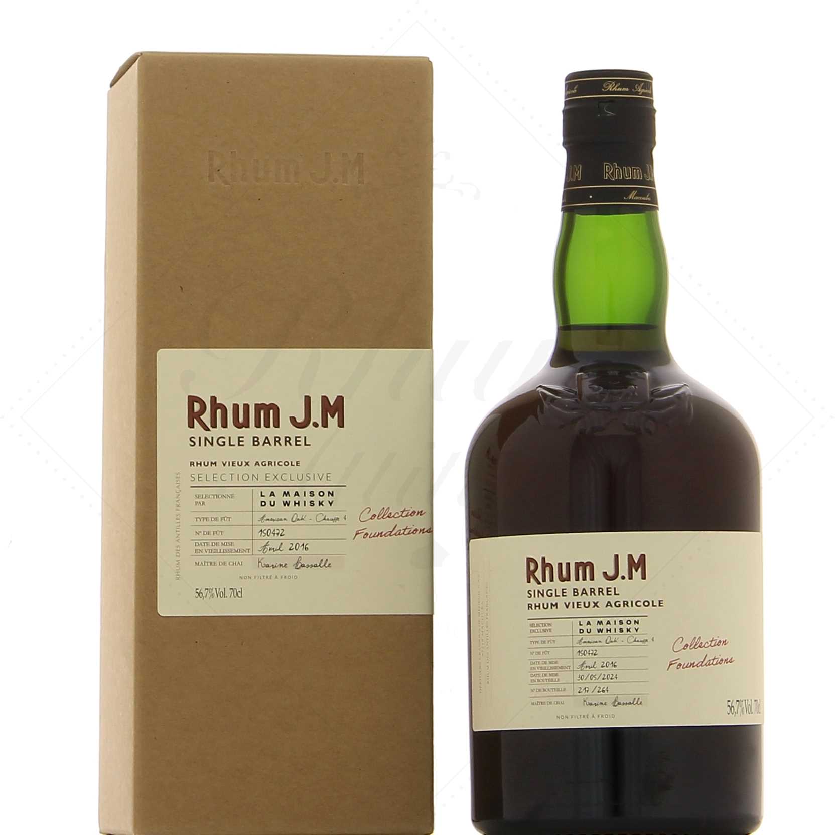 JM 8 ans 2016 Single Barrel #150472 Foundations 56,7°