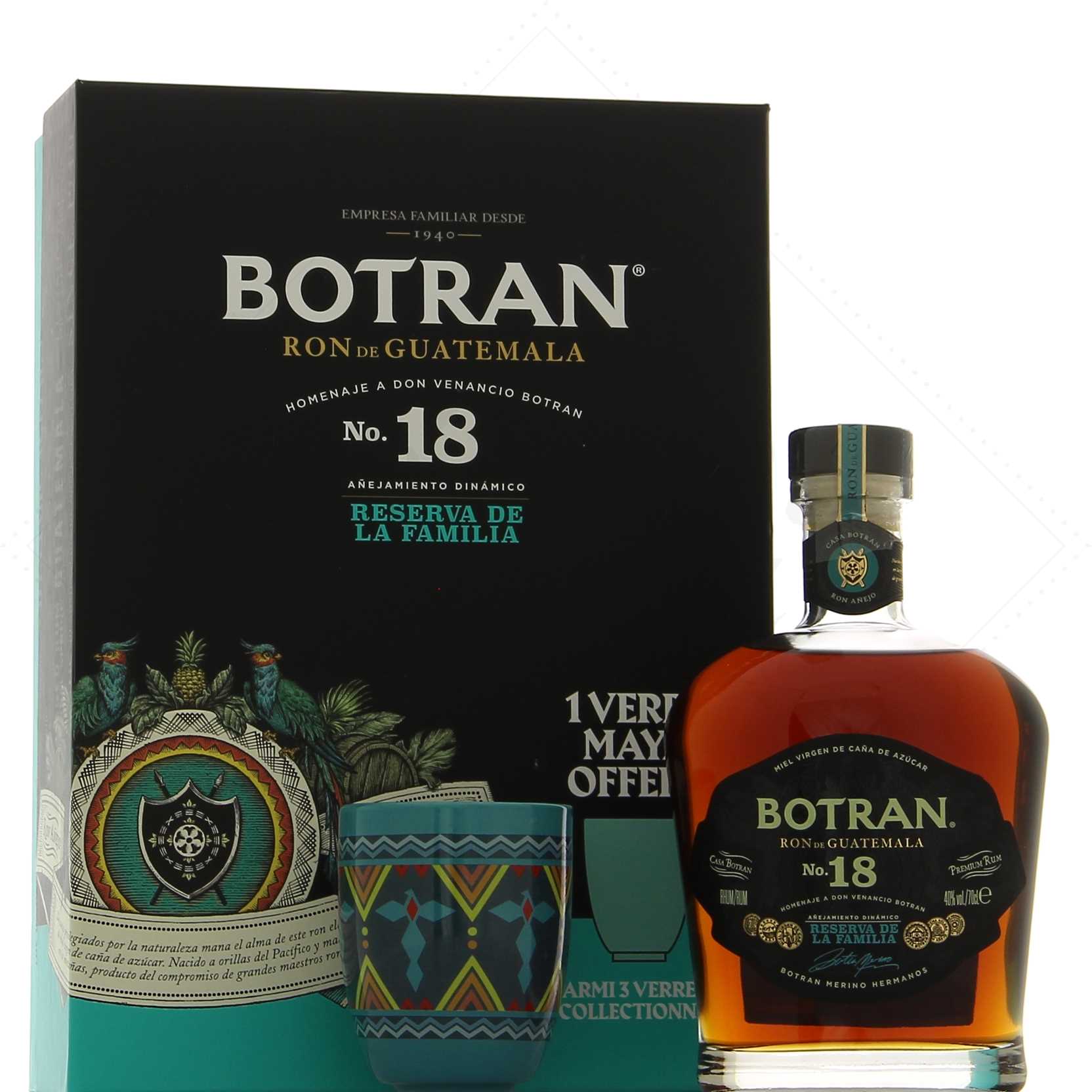 Botran 18 en coffret 1 verre Maya 40° – Image 3