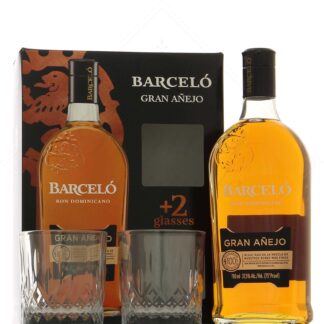 Barcelo Gran Anejo en coffret avec 2 verres 37,5°