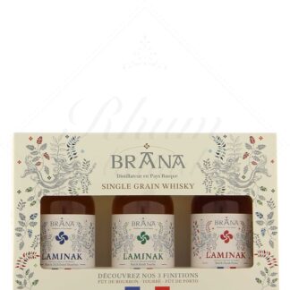 Brana Laminak 3 whiskies de 20 cl en coffret 45,67°